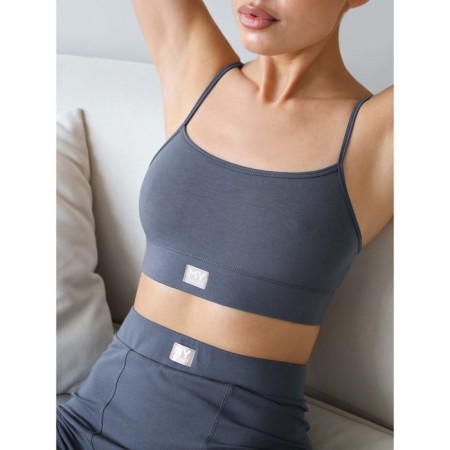 Female top on thin adjustable straps Mirey, size 50, color gray