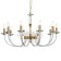Crystal Crystal Chandelier Glass 10XE14 40W, size 85x85x61-97 cm, bronze color