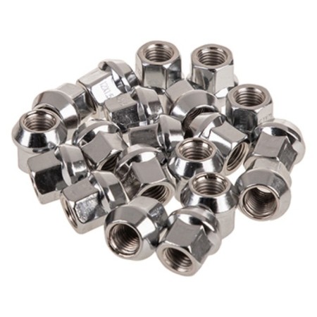 Nut of SkyWay cone, M12x1.50 Open with a protrusion of 21mm, key 17mm, chromium, set 20 pcs-1