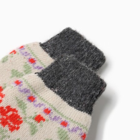 Women's woolen socks "Spring", white color, size 25-1