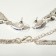 Set 2 objects: earrings, necklace "Flowering", white-blue color in silver, 40 cm