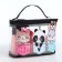 Cosmetic bag with lightning, black color