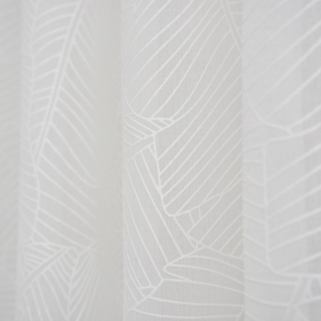 Curtain - tulle "leaves", with a rubber pattern, 300x260 cm-1
