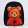 Baby backpack for the girl "Bear", 27x23 cm