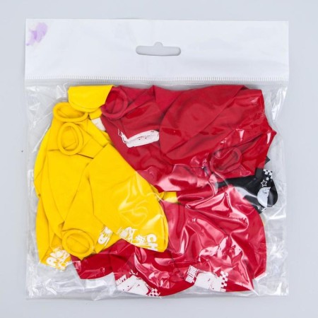 Airy ball "Happy Birthday!", 12 inch, latex, 5 pieces, cars-2