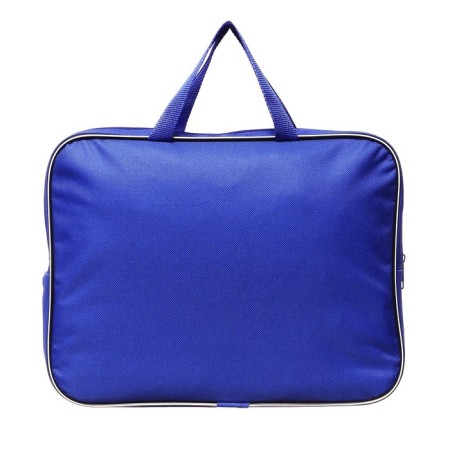 Folder with handles textile A4, 350 x 270 x 70 mm, calligrata "office", inner pocket, blue-2