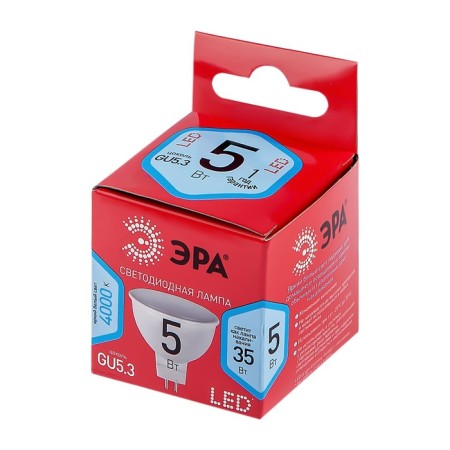 LED LED era Red Line "Sofit", 5 W, GU5.3, 400 lm, 4000k, glow of white-1
