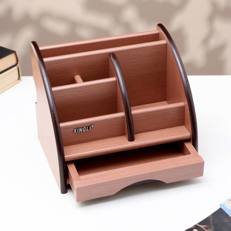 Organizer 5 sections, 1 sliding box, a series of ash shimo dark with Kant Dark, 16*20.5-3