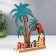Souvenir tree "Parrot Ara and Palma" 17x4x12 cm