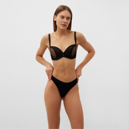 Women's bra, black color, size 75V