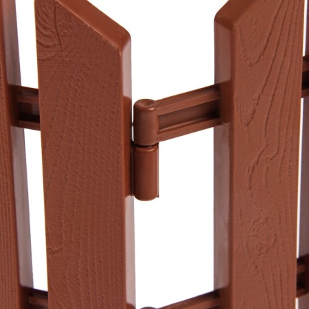 Decorative fence, 25 × 170 cm, 5 sections, plastic, terracotta, "wonderful garden"-10