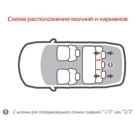 Auto -chals for seats, universal "Palermo", set of 9 items-7