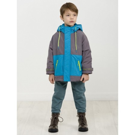 Windbreaker for boys, height 110 cm, gray color