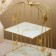 Standing for desserts 2-tier "marble", 21 × 21 × 43 cm, golden color of gold