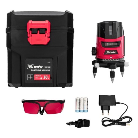 Laser level MTX CRL-30R 35034, 5 green rays, ± 0.3 mm/m, 5/8 ", range 30 m-4