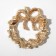 Brooch "Festive wreath", red-green color in gold