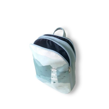 Backpack, 2 lightning departments, the color of the blue "lighthouse"-1