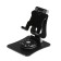 A phone stand, adjustable, folding, 360 ° rotation, metal, black