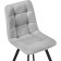 Stool on a metal frame chilli metal/velor, black/light gray 43.5x50x87.5 cm