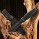 Tactical knife "Alfa" 23cm, blade 110mm/3mm, with fiberglass, black