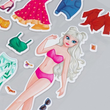 Plastic sticker "Dress the doll. Summer" 15x20 cm-1