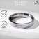 Ring ceramics "Thin line", pink color in silver, 16.5 size