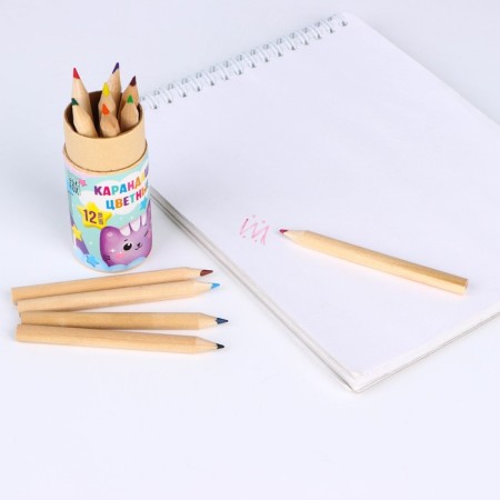 A set of colored pencils Mini in the Cat tube, 12 pcs, with a grinder-5