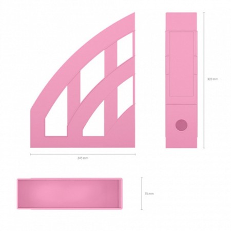 Vertical papers 75 mm, Erichkrause Office, Pastel, Pink-1