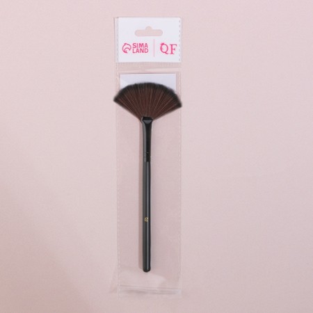 Makeup brush, fan, 16.5 (+/- 1) cm, black color-8