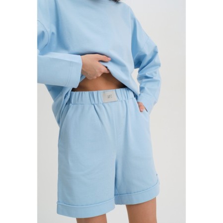 Women's costume (sweatshirt and shorts) Mist, p. 48-50, blue-2
