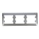 Frame "Glossa" Sche GSL000303, three -seater, horizontal, aluminum color