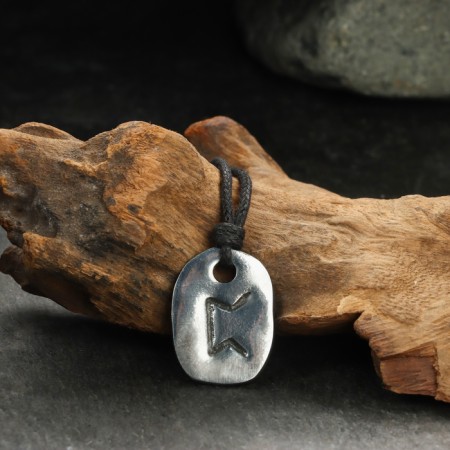 Amulet "Scandinavian runes", rune Perth, 21x29mm, metallic