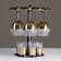 Mini-bar "Golden net flowers" Bar stand, 6 fuherok/ 6 stacks