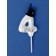 Candle for Cake "Gentleman", number "4", white