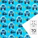 Packaging paper, 70x100 cm, blue tractor