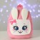 Baby backpack for a girl with a pocket "Bunny", 22x17 cm