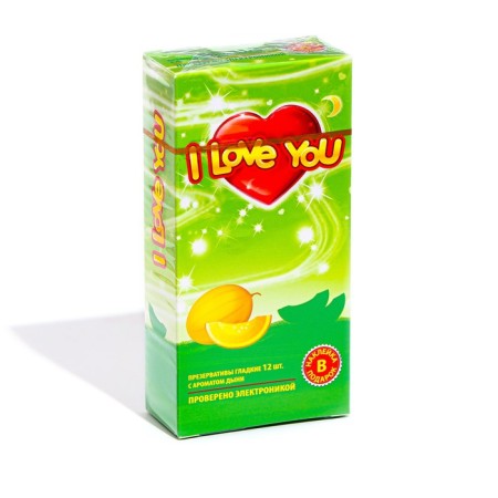 Condoms I Love You with the aroma of fruit mix, 12 pcs.-12