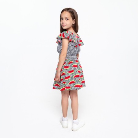 Suit for girls, white color, height 128 cm-3