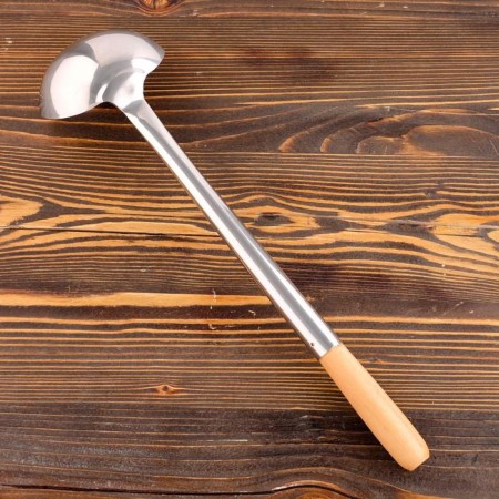 A cook for cauldron Uzbek 46cm, light wooden handle-4