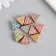 Bead for creativity plastic "Triangle in Pollets" MIX 0.8x1.2x1.2 cm