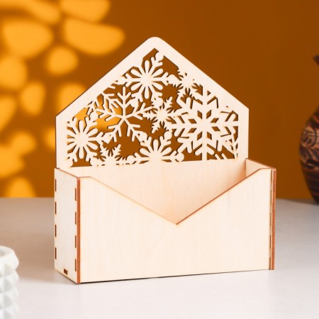 Kashpo wooden 18 × 6 × 20 cm envelope Radada "frost", natural give beautifully