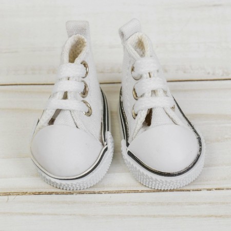 Doll sneakers, sole length 5.3 cm, white color-2