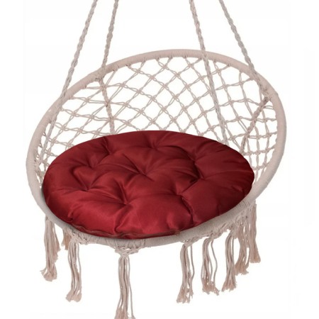 The pillow is round to the water -shaped d60 cm, red color, Greta 20%, polyester 80%