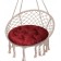 The pillow is round to the water -shaped d60 cm, red color, Greta 20%, polyester 80%