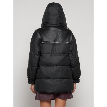 Winter jacket female, size 50, black color-7