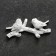 Suspension decor - hanger "twig with two birds" white