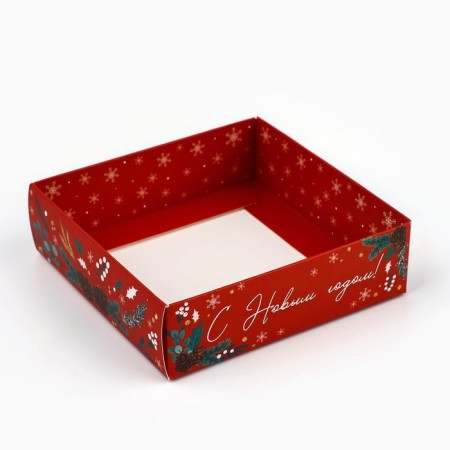 Box for confectionery "New Year moments", 10 x 10 x 10 cm, New Year-3