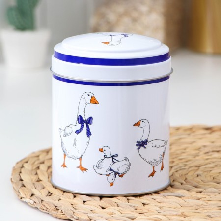 Bank for bulk products "geese", 800 ml, round-4