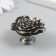 Handle for the casket Metal "Pion" Elevated silver 3.9x4.4x2.5 cm