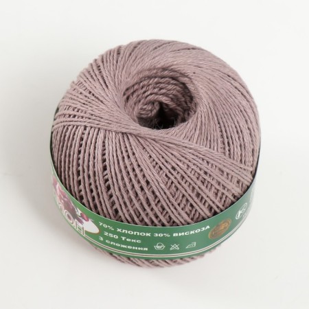 Knitting threads "Peony" 200m/50g 70% cotton, 30% viscose color 4303 mix-2